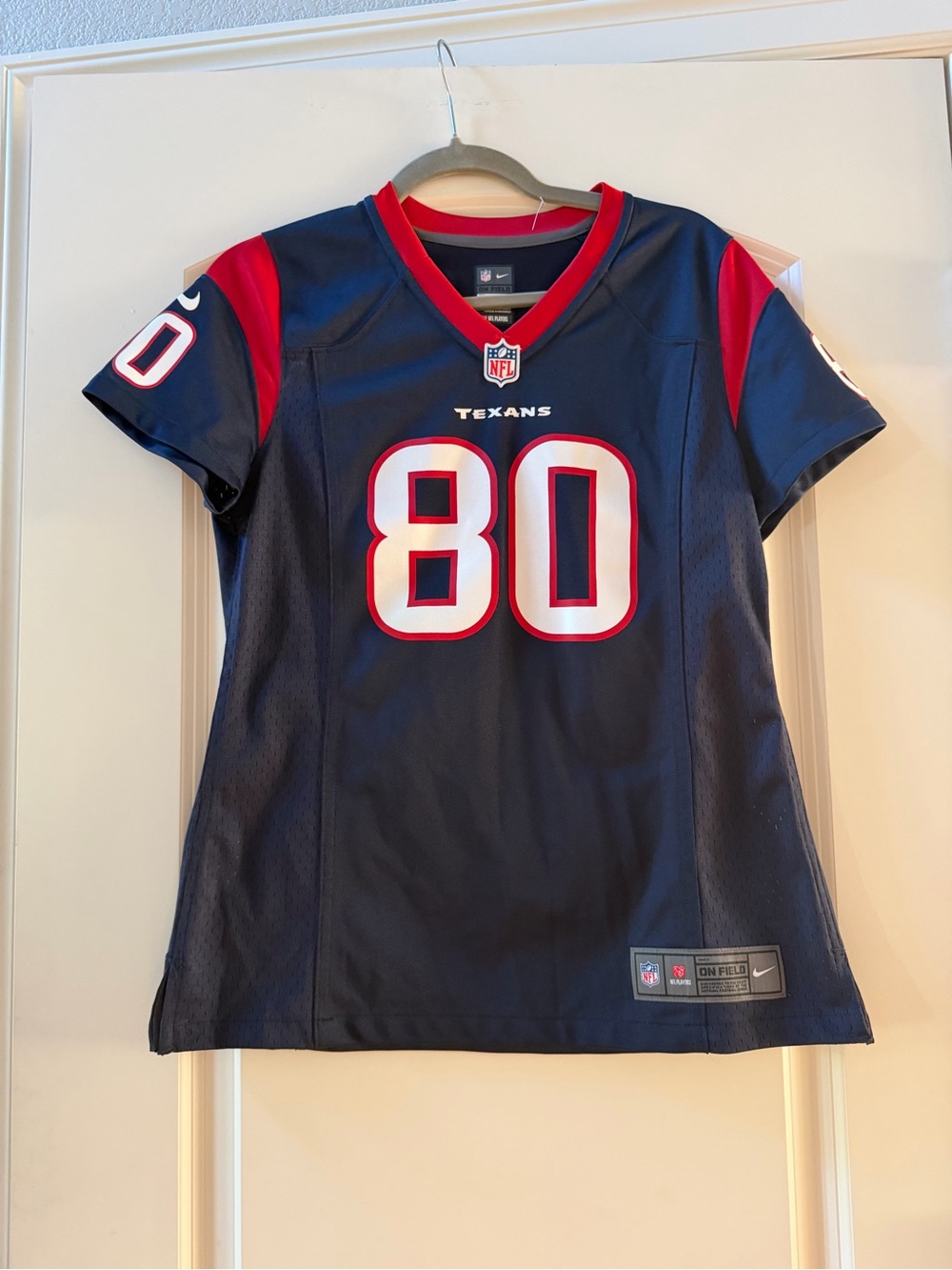 Nike NFL On Field Houston Texans Andre Johnson #80 women’s fitted Jersey. EUC M